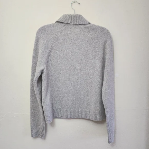 J Crew Wool Collared Polo Sweater Extra Soft Rhinestone Buttons Cropped Size S - Picture 7 of 10